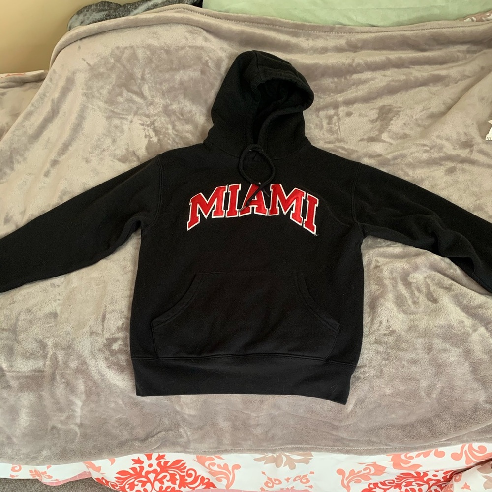 Miami University of Ohio Black Hooded Sweatshirt